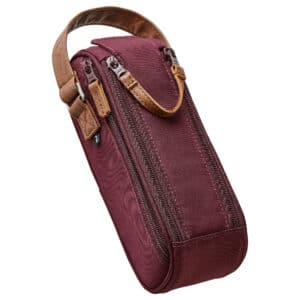 Halbstarre Tasche für 3 Boulekugeln burgund