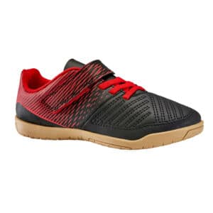 Hallenschuhe Futsal 100 Kinder schwarz/rot