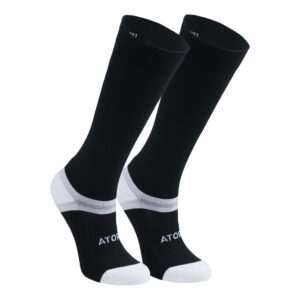 Handballsocken hoch H900 Kompression Erwachsene schwarz/weiss