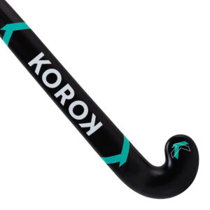 Hockeyschläger FH920 mit 20% Carbon Mid Bow Jugendliche schwarz/türkis