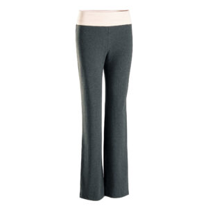 Hose sanftes Yoga Damen Ecodesign grau/rosa