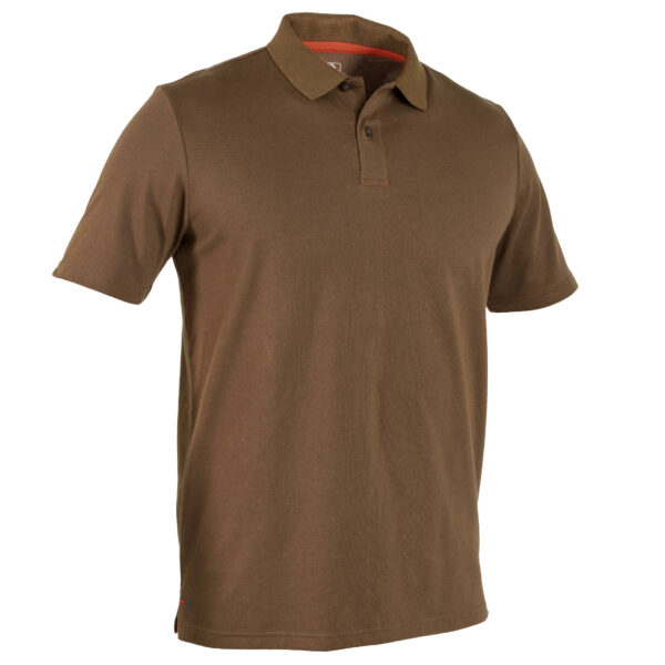 Jagd-Poloshirt 100 atmungsaktiv braun