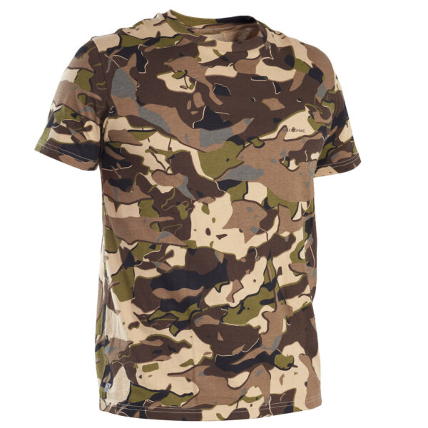 Jagd-T-Shirt 100 Camouflage WL V1 braun