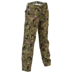 Jagdhose 100 Kinder camouflage grün