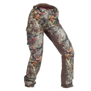 Jagdhose / Regenhose 500 Damen warm geräuscharm camouflage