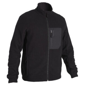 Jagdjacke Fleecejacke 500 Recyclingmaterial Herren schwarz