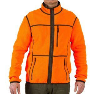 Jagdjacke / Fleecejacke 500 grün/orange