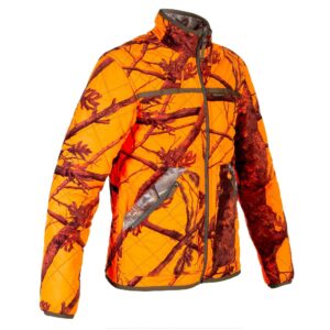 Jagdjacke wendbar geräuscharm camouflage/orange