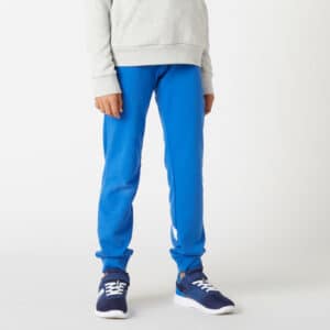 Jogginghose French Terry Baumwolle 500 Kinder blau