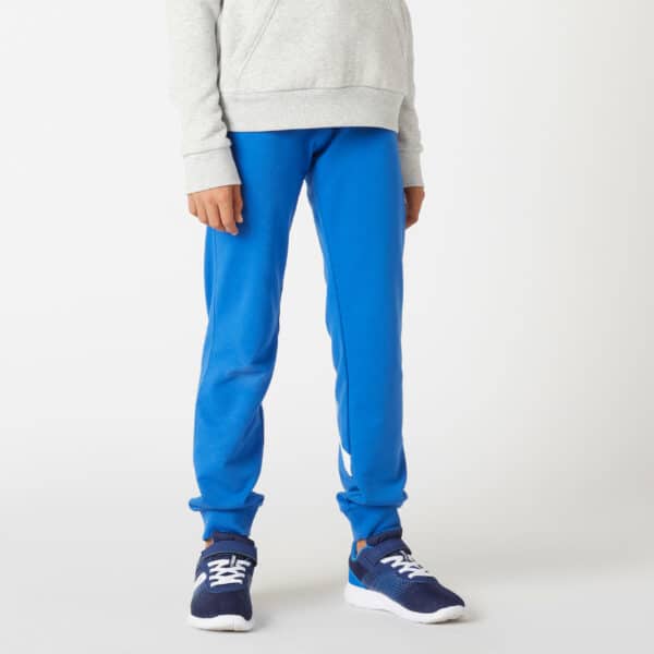 Jogginghose French Terry Baumwolle 500 Kinder blau