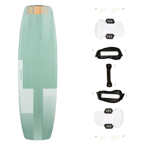 Kiteboard Kitesurfen Twin Tip 500 Carbon 132 × 39 cm inkl. Pads und Straps