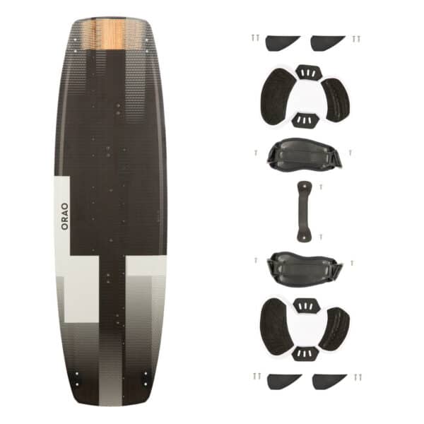 Kiteboard Kitesurfen Twin Tip 500 Carbon 138 × 41 cm inkl. Pads und Straps