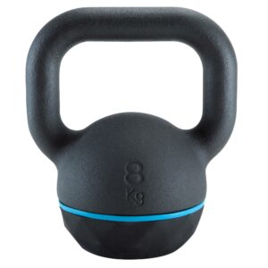 Kugelhantel Kettlebell 8 kg Gusseisen und Basis aus Gummi