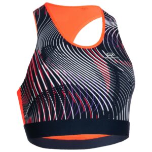 LEICHTATHLETIKBUSTIER DAMEN BLAU/ORANGE