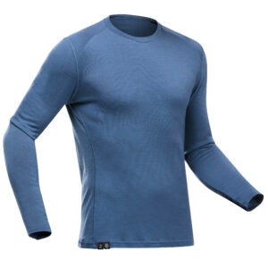 Langarmshirt Bergtrekking MT500 Merinowolle blue Herren