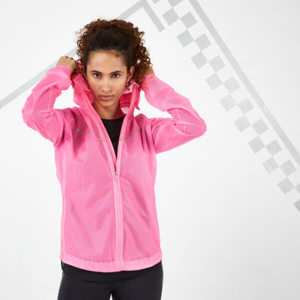 Lauf-Regenjacke Kiprun Light Damen rosa