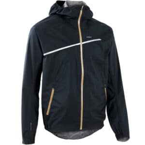 Lauf-Regenjacke Trail Herren schwarz/bronze