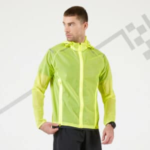 Lauf-Regenjacke wasserdicht Kiprun Light Herren gelb