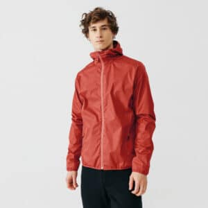 Lauf-Windjacke Regenjacke Run Rain Herren rot