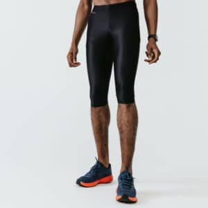 Laufhose 3/4 Tights atmungsaktiv Dry Herren schwarz