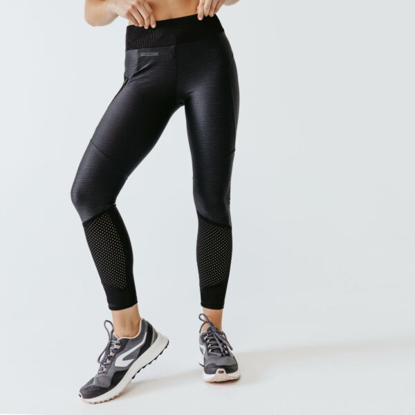 Laufhose lang Tights atmungsaktiv Dry+ Feel Damen schwarz