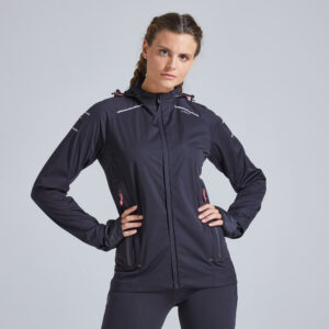 Laufjacke wasserabweisend winddicht Winter Kiprun Warm Regul Damen schwarz