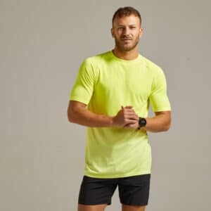 Laufshirt kurzarm atmungsaktiv Kiprun Care Herren gelb