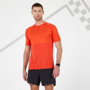 Laufshirt kurzarm atmungsaktiv Kiprun Care Herren rot limitierte Auflage