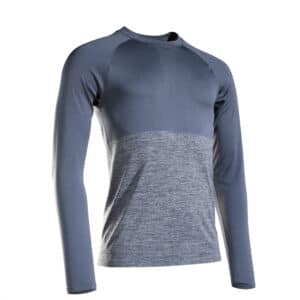 Laufshirt langarm atmungsaktiv Kiprun Care Herren grau limitierte Auflage