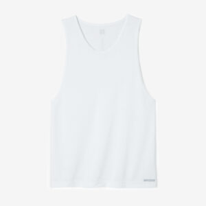 Laufshirt ärmellos Tank-Top atmungsaktiv Dry Herren weiss