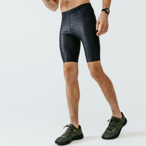 Laufshorts Tights atmungsaktiv Dry+ Herren graumeliert