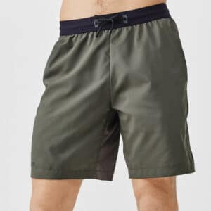 Laufshorts atmungsaktiv Dry+ Herren olivschwarz