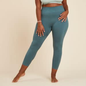 Leggings 7/8 Hot Yoga Damen grün