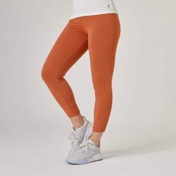 Leggings 7/8 Slim Fitness Damen sepia