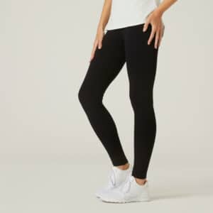 Leggings Fitness Baumwolle Salto Damen schwarz