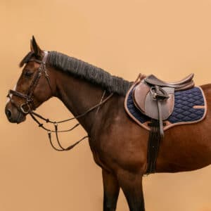Martingal Pferd/Pony elastisch dunkelbraun