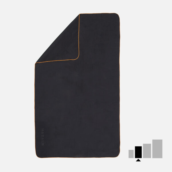 Mikrofaser-Badetuch Größe M 60 × 80 cm dunkelgrau
