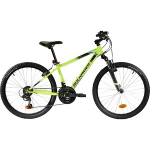 Mountainbike Kinderfahrrad 24 Zoll Rockrider ST 500 neongelb