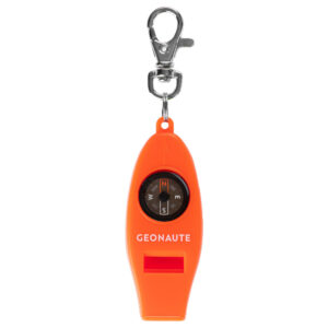 Multifunktionspfeife mit Kompass 50 orange