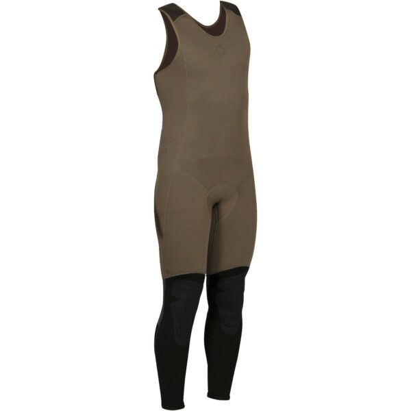 Neoprenhose Trägerhose Apnoetauchen 7 mm SPF 100 khaki/grau