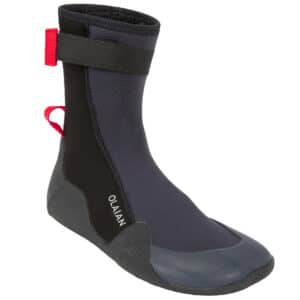 Neoprenschuhe 500 3 mm hoch Kinder schwarz/rot