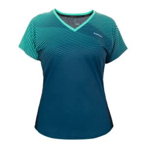 Padel-T-Shirt Damen PTS 500 W blau/grün