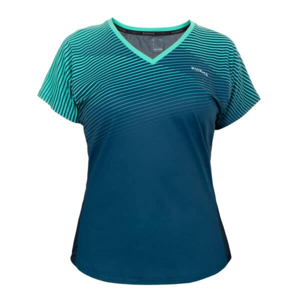 Padel-T-Shirt Damen PTS 500 W blau/grün