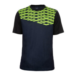 Padel-T-Shirt PTS 500 Herren schwarz/gelb