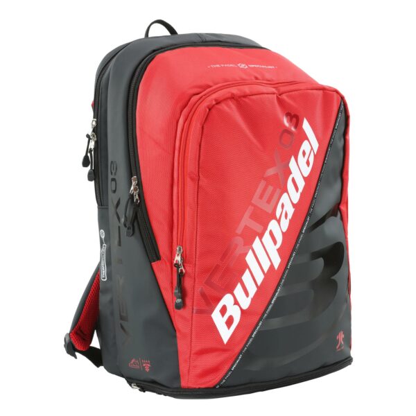 Padeltasche Rucksack Bullpadel Vertex rot/schwarz