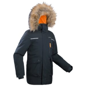 Parka Winterwandern SH500 Ultra-Warm -19 °C wasserdicht Kinder Gr. 122–170 grau
