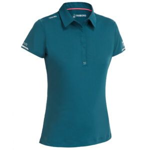 Poloshirt kurzarm Segeln Race Damen petrol