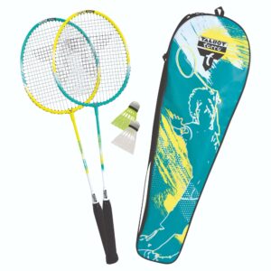 Premium Badminton Set mit 2 leichten Schlägern und 2 Kunststoff-Federbällen