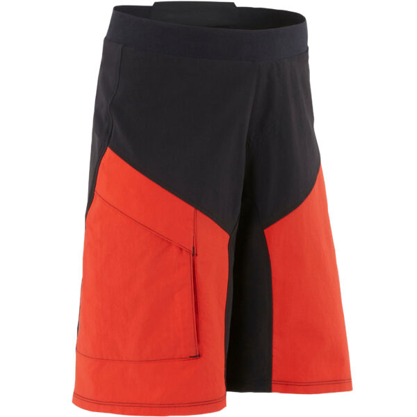 Radhose MTB Shorts 500 Kinder schwarz/rot