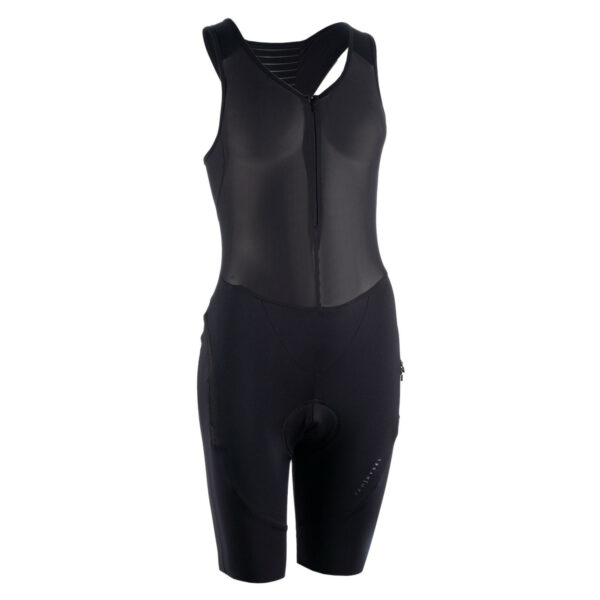 Radhose kurz mit Trägern Quick Zip Damen
